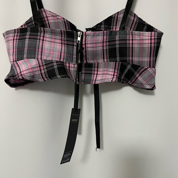 Finesse Angel Plaid Crop Top Size XS NWT - Picture 5 of 6